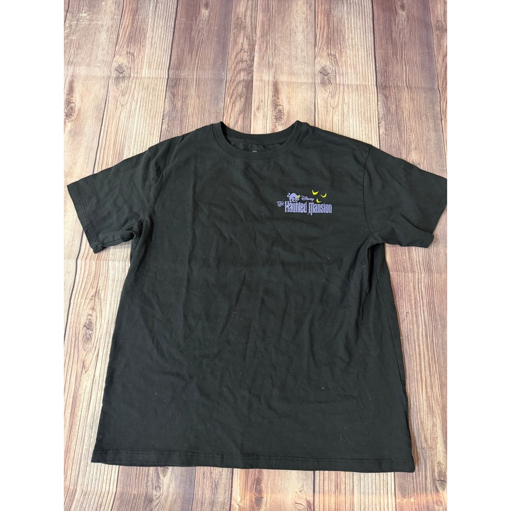 Disney The Haunted Mansion Foolish Mortals Black Graphic T-Shirt Kids XS